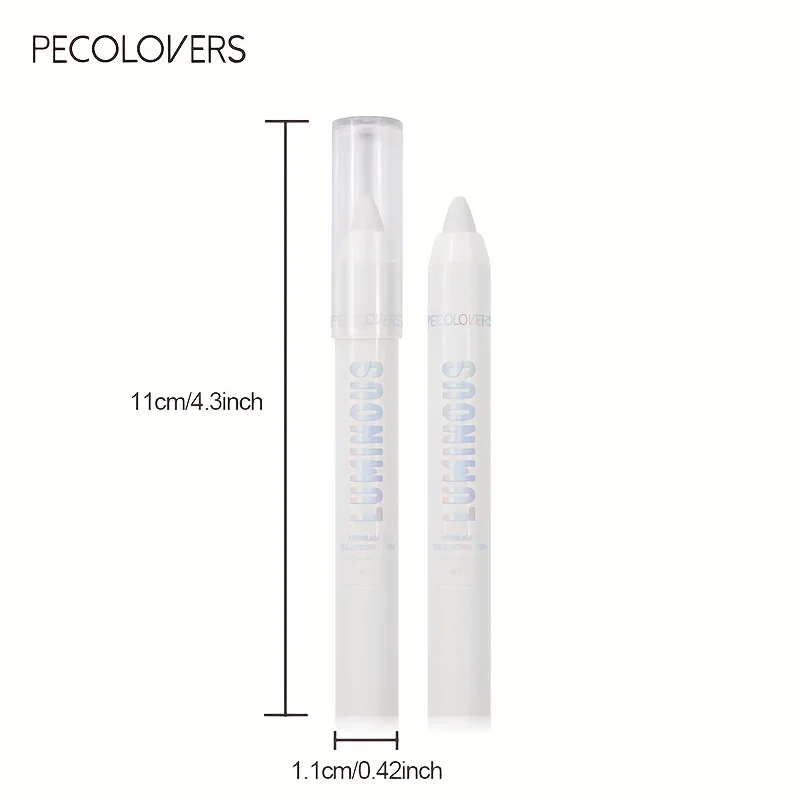 Long-Lasting Glitter Eyeshadow Highlighter Pencil for Eye Makeup - Waterproof, Pearly, White and Silver 4