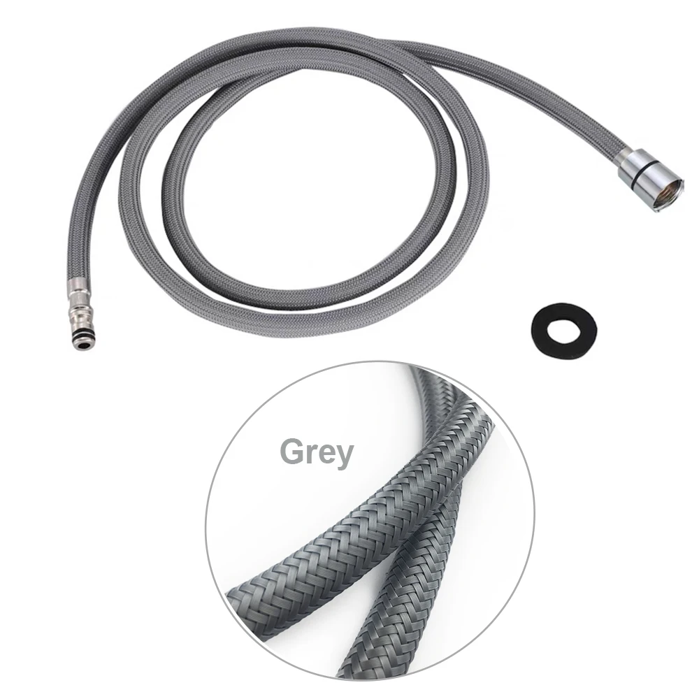 Kitchen Faucet Hose Replacement Pull Out Nylon Braided Flexible Plumbing Hose G1/2 M10/M15 Black Grey Spinning Tube Accessory