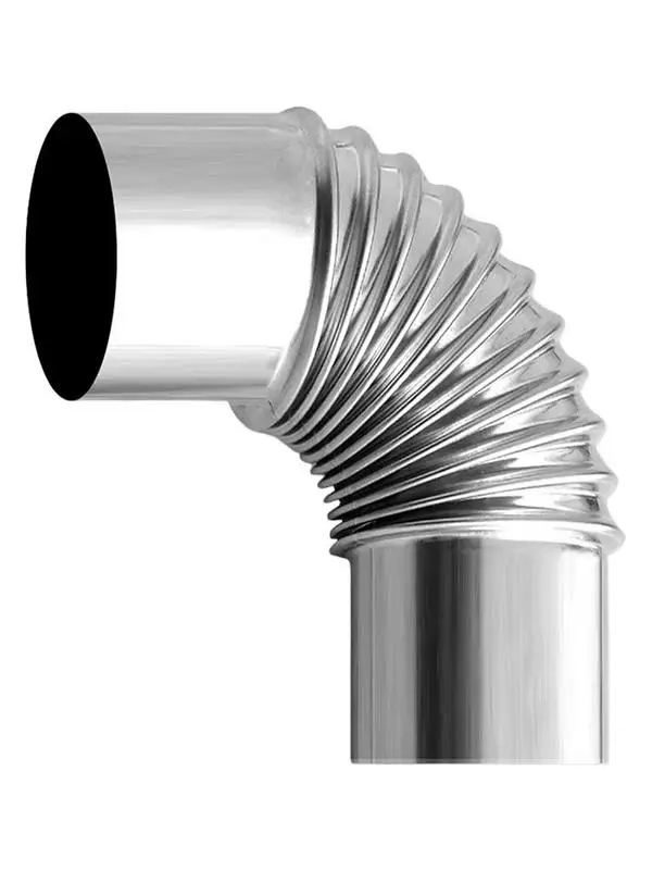 60mm Stainless Steel 90 Degree Elbow Chimney Liner Bend Multi Flue Stove Pipe Outdoor Camping Wood Stoves Chimney