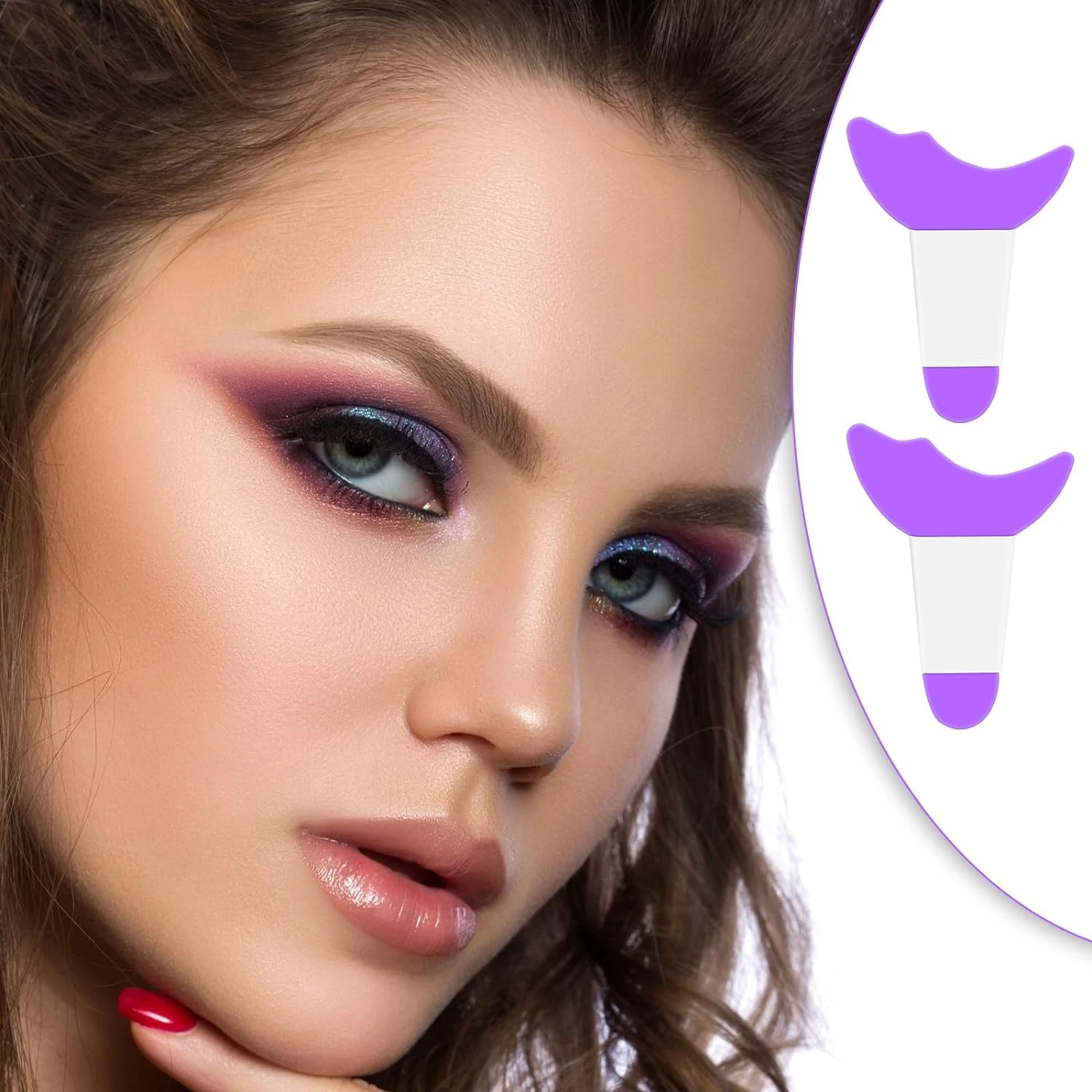 Silicone Triple-Use Beauty Tool for Flawless Makeup Application & Defined Eyes/Lips. Must-Have Cosmetic Collection Addition. 6