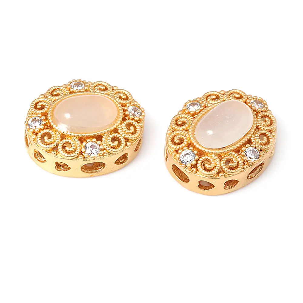 Pulseras de Cuentas Nepalesas Vintage Estilo 5PCS Brasso Dorado Mate Accesorios DIY para Hacer Joyería - details 36