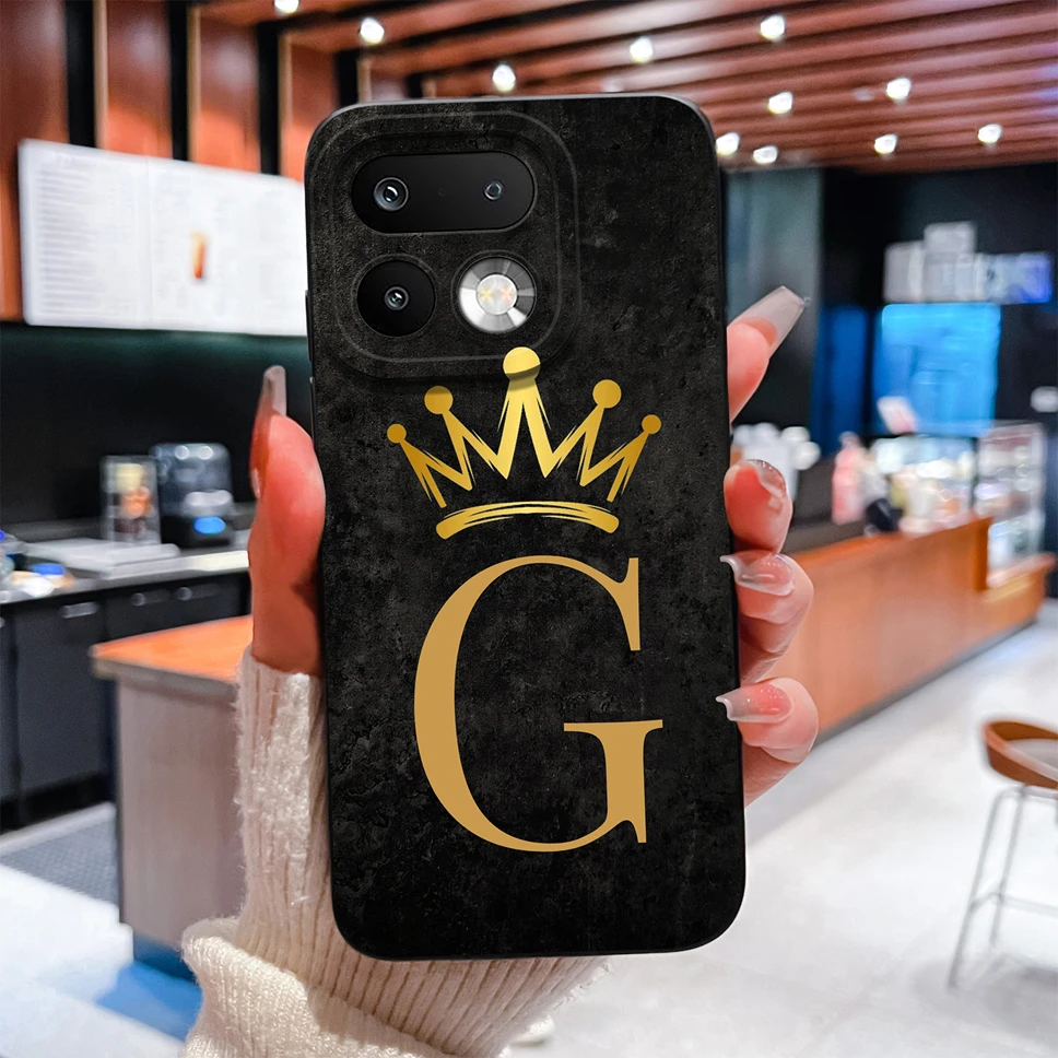 Fashion Crown Letters Shockproof Silicone Couple Phone Case