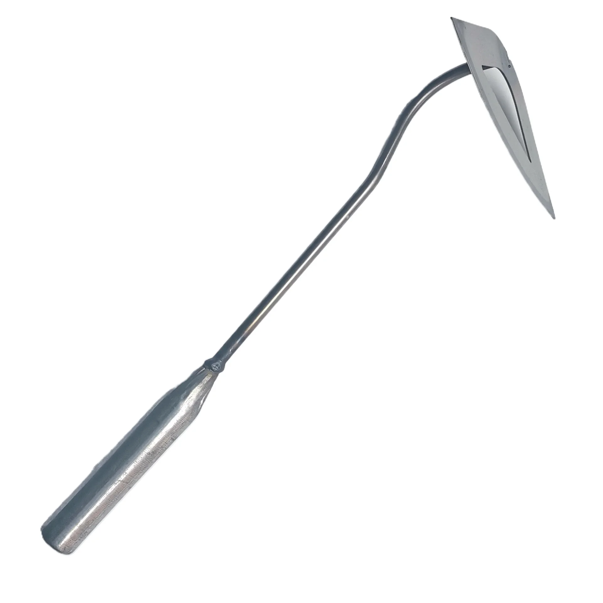 Horticultural weeding and loosening soil with curved hollow hoe 4