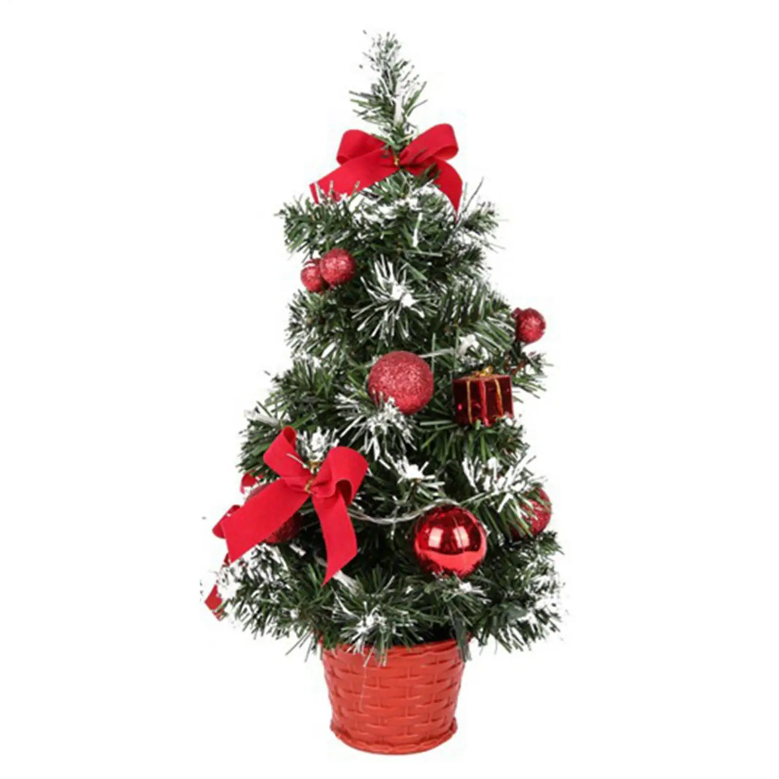 Description Picture 6 of item40cm Tabletop LED Christmas Tree Small artificial Christmas tree Thick Snowy Frosted Artificial Christmas Tree With Pine Cones