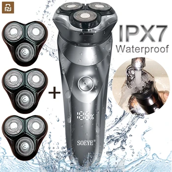Rasoio elettrico per rasoio elettrico da uomo Rasoio intelligente per barba timmer IPX7 impermeabile Macchina da barba Wet And Dry Rasoio da uomo 1