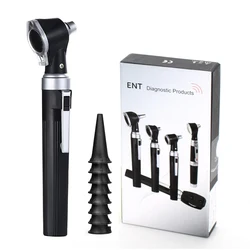 Illuminated Ear Inspection Tool with Magnifying Lens (Black) (Black Color)