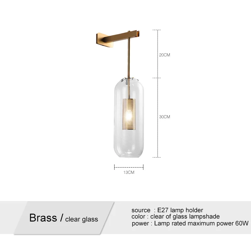 Brass Clear Glass