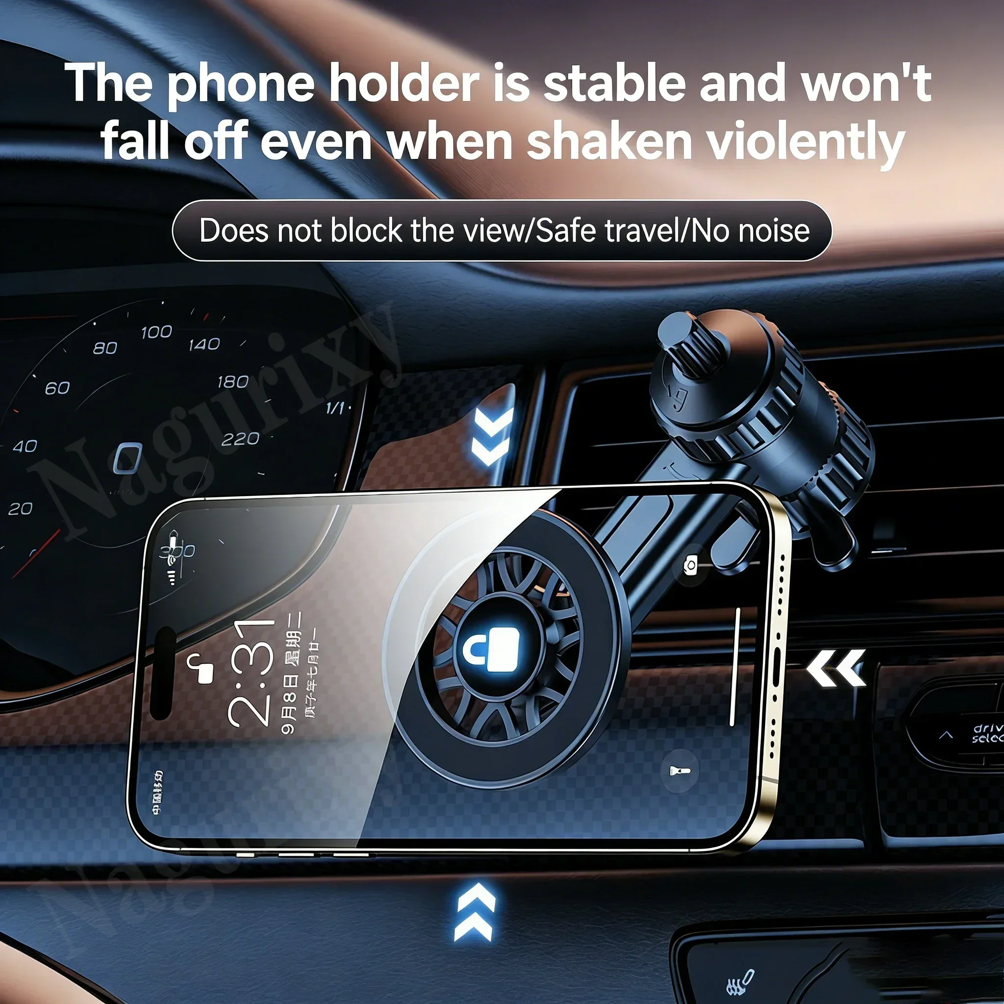 Magnetic 360° Rotating Car Vent Phone Holder