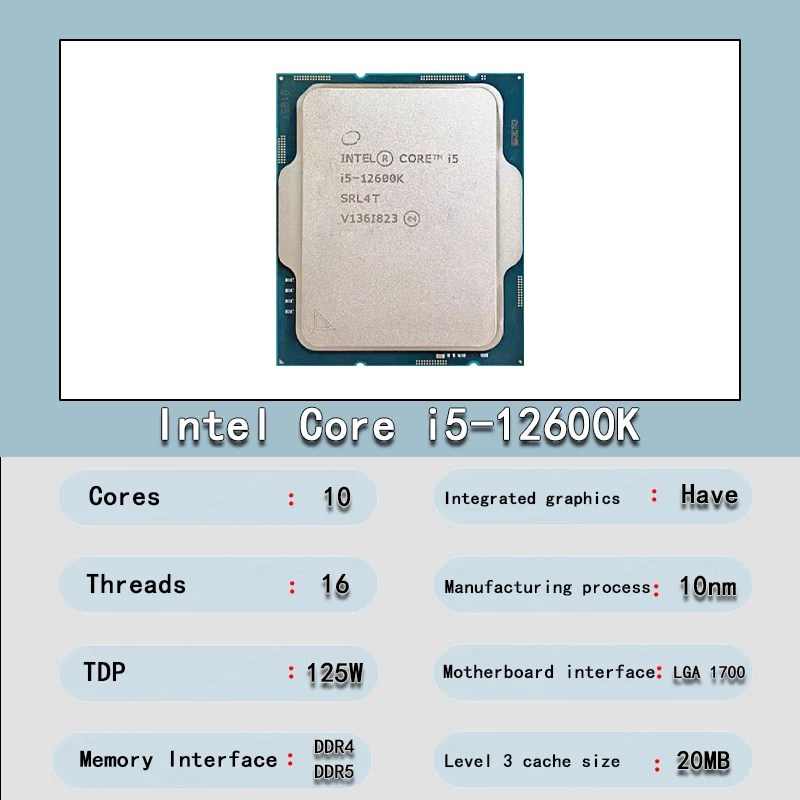 Intel Core i5-12600K (4EC + 6PC/16T @ 3.7GHz) LGA1700 - CeX (UK