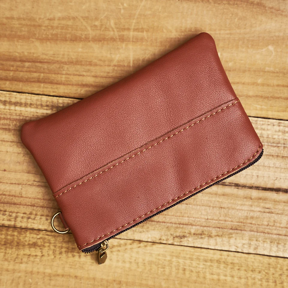 ZRCX Echtem Leder Geldbörse für Männer Frauen Mini Zipper Brieftasche Kleine Geld Tasche Tasche Weibliche Geld Brieftaschen Männer Karte halter – Detail 21