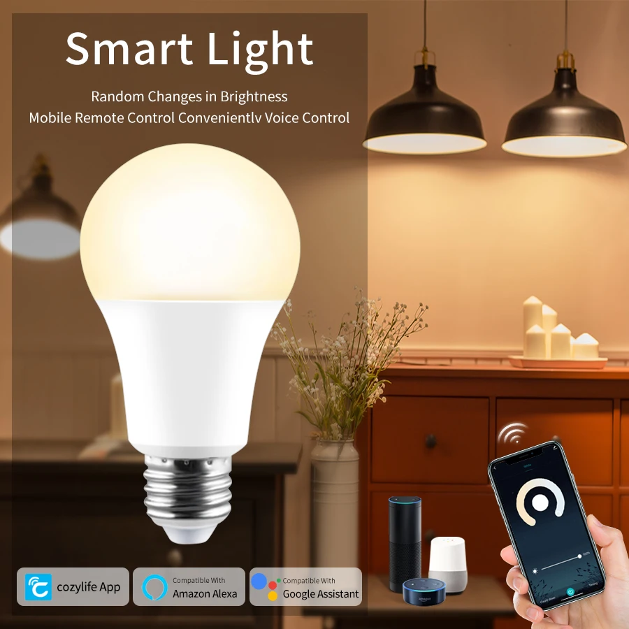 Lot De 8 Ampoules LED Connectées IFEEL – WiFi E27 – Compatibles Alexa Et Google