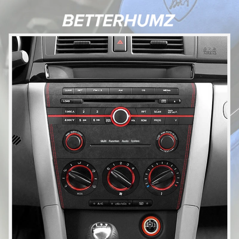 Mazda 3 Axela 2004-2009 센터 콘솔 에어컨 CD 패널 트림 스티커 자동..