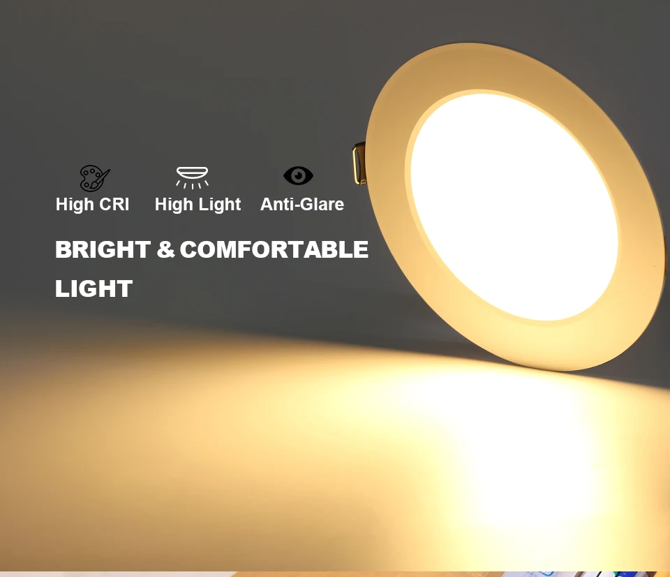 Spot LED Downlight Decke AC 220V 240V 9W 12W 15W 18W 21W Strahler kalt Warm Weiß Runde Einbauleuchte LED Spot Licht Beleuchtung – Detail 6