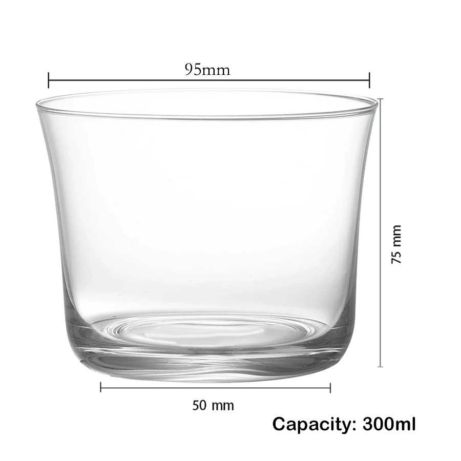 1PCS 300ml Clear Water Tumbler Water Glass Cup Whiskey Glass