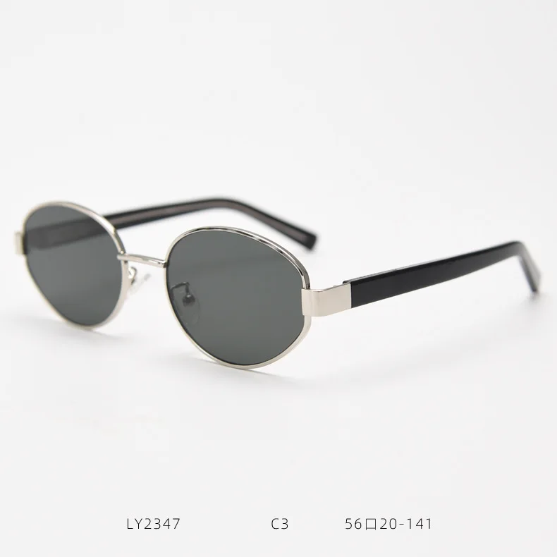 Retro Ovale Sonnenbrille mit Rahmen Personalisierte Modische Outdoor-Brille für Autofahren, Dates und Partys mit Nylon-Gläsern – Detail 10