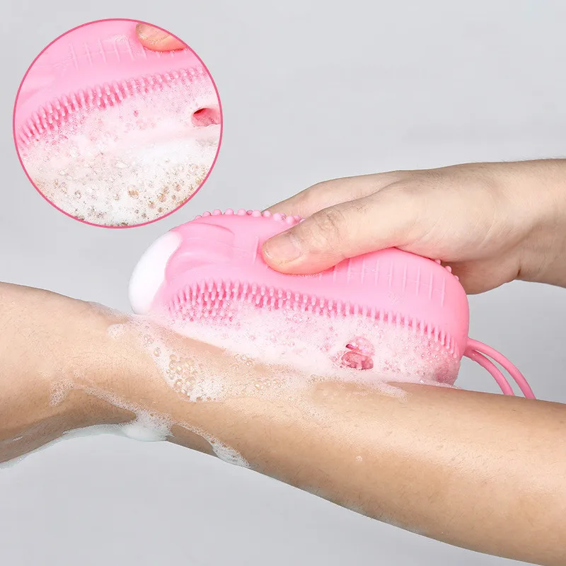 

Scrubber Shower Washing Massage Brush Non-toxic Brushes Silicone Body Bath Brush Soft Exfoliating Body Shower Brush Baby Showers