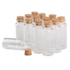 12 pieces/lot 10ml 15ml 20ml 25ml 30ml 40ml 45ml 50ml 55ml 60ml Glass Bottles With Cork Stopper Spice Jars Glass Vessels Crafts 1