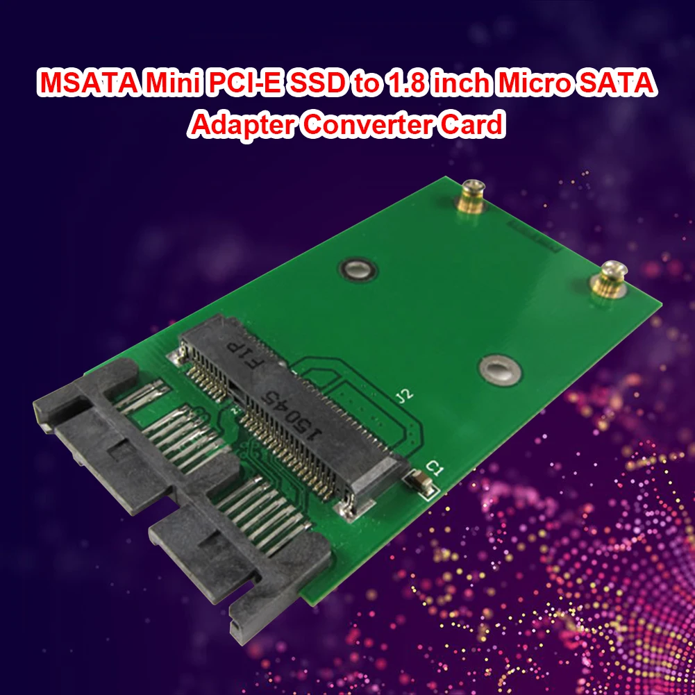 전문 컴퓨터 PC 어댑터 카드, MSATA 미니 PCIe SSD에서 1.8 인치 마이크로 SATA 어댑터 컨버터 카드