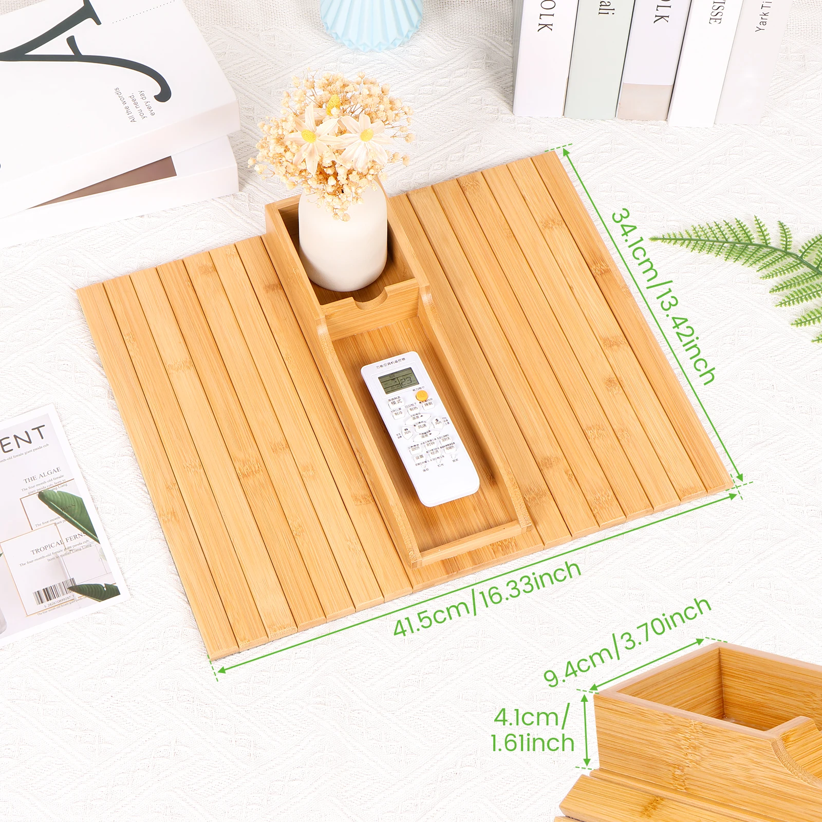 Tablette Canapé Besto Plateau Pliable Pour Accoudoir De Canapé | Plateau En Bois D'acacia 37 ,5 X Plateau De Canapé