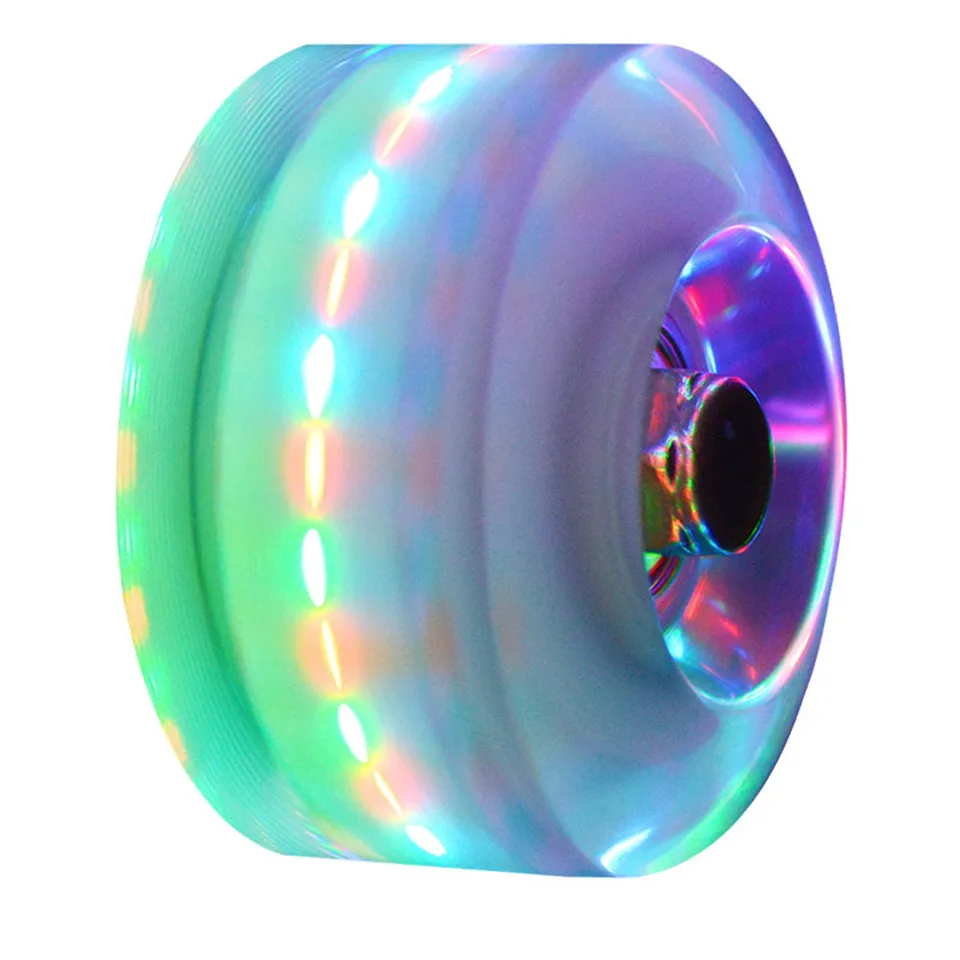 Original LED blinkende Pu Rollschuhe Rad 82a 32*58mm Quad Skates Reifen mit Lagern Magnet kern Rollschuh räder
