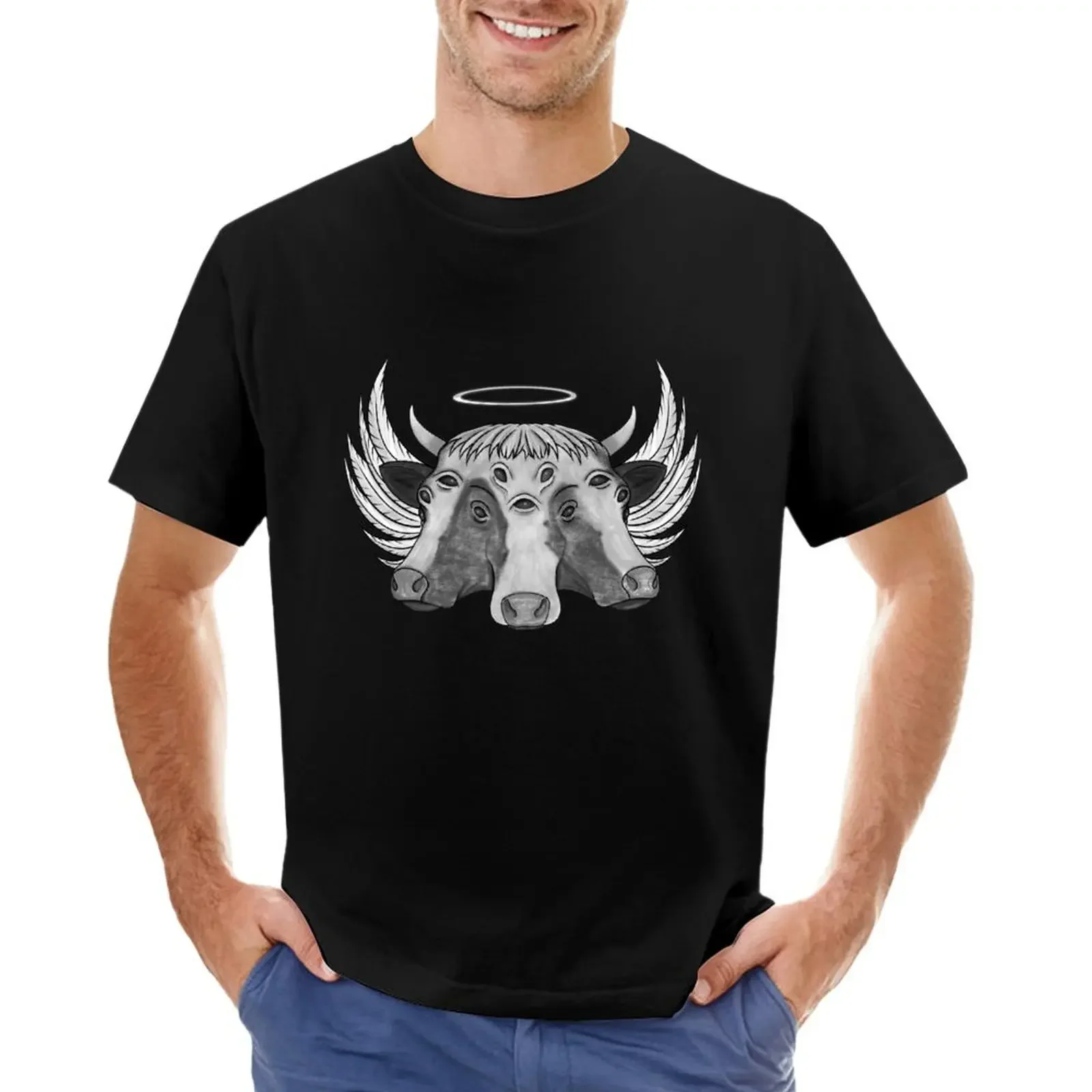 

Holy Cow T-shirt hippie clothes anime clothes men t shirt