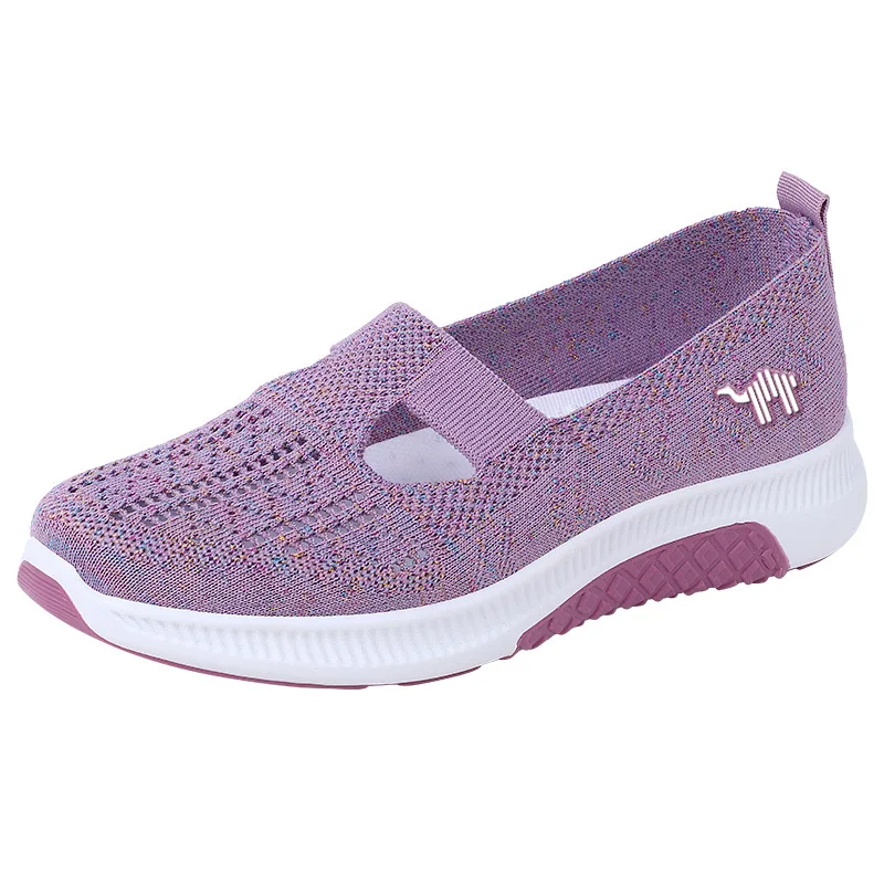 Cloth Shoes Women's Summer New Style Walking Shoes Soft Soled Soft Shoes Lightweight Comfortable Elderly Shoes Women's Shoes