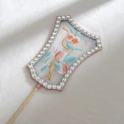 Ventilateur hafu de style chinois, accessoire cheongsam hanfu, motif de broderie exquis, éventail rond de style chinois, cadeau, décoration de la maison, 2021 