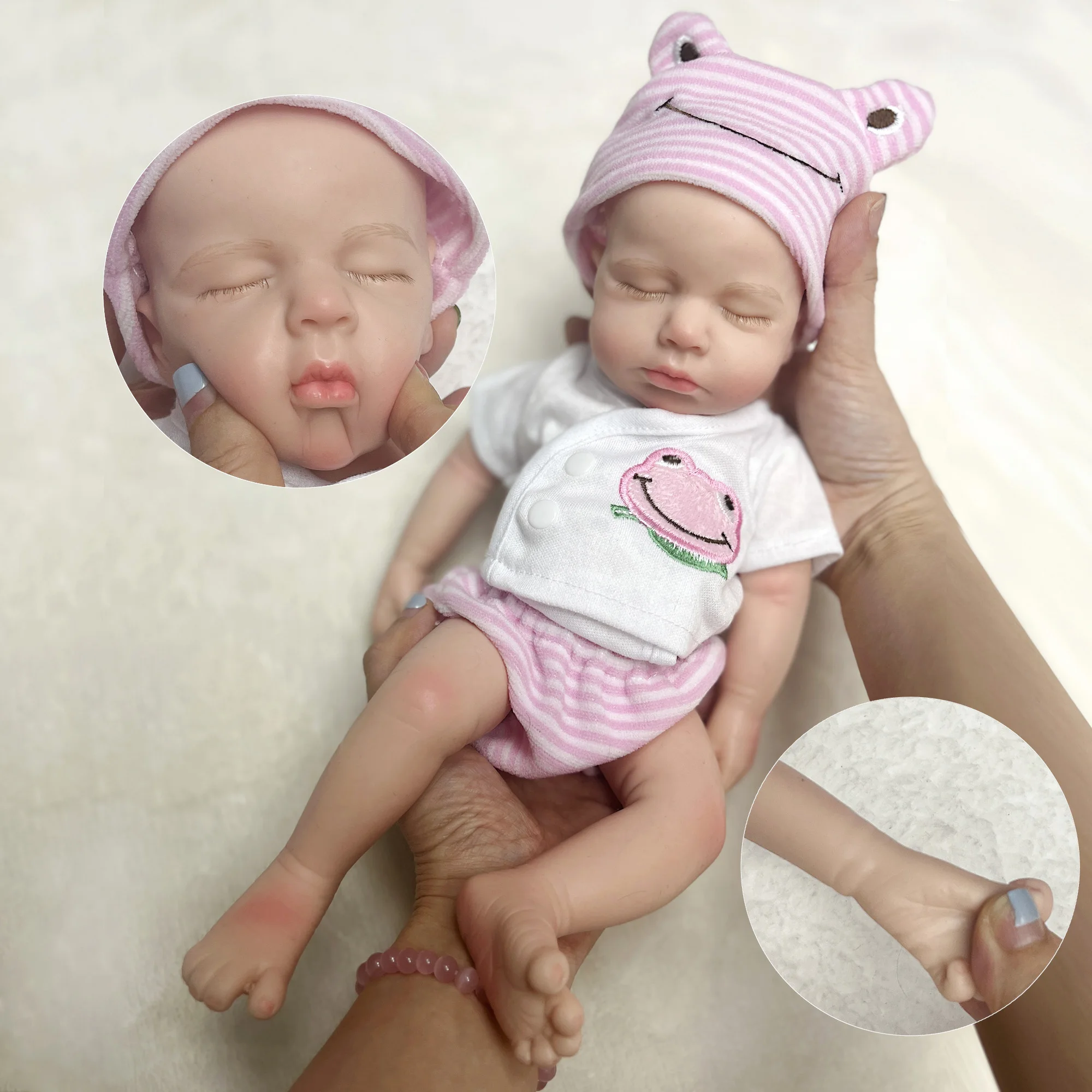 33Cm Ragazza E Ragazzo Loulou Bambole In Silicone Solido Morbido Per Tutto Il Corpo Dipinto/Non Verniciato Bebe Reborn Doll Reborn De Silicona Cuerpo 
