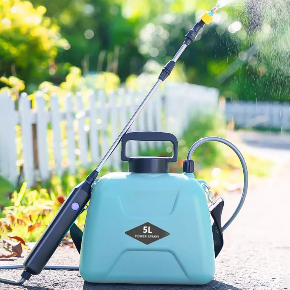 5L Electric Garden Sprayer with Telescopic Rod Electric Plant Sprayer USB Charging Electric Weed Sprayer for Garden Lawn Farm