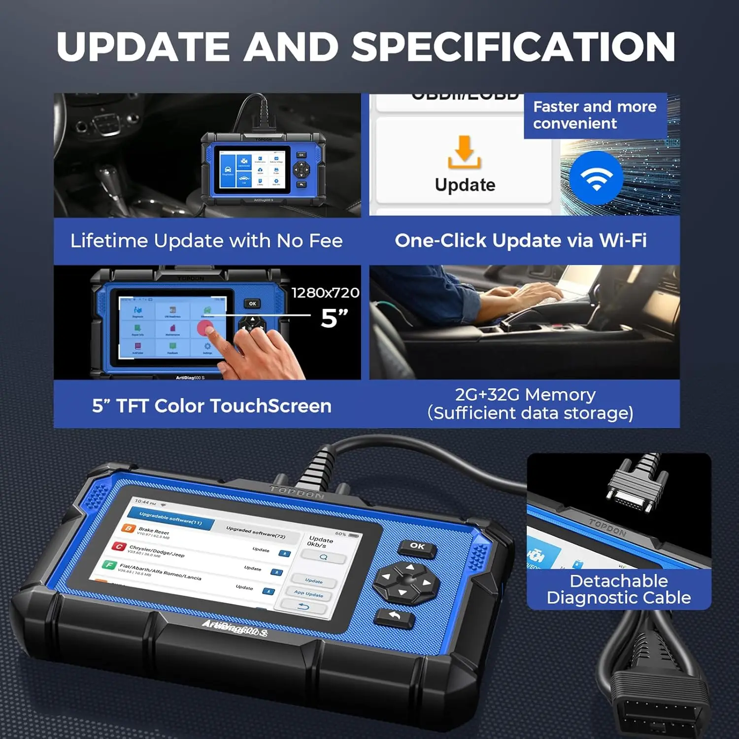 TOPDON Arti Diag 600s 車両 診断機 Amazon.co.jp: TOPDON ArtiDiag600 Elite obd2 診断機