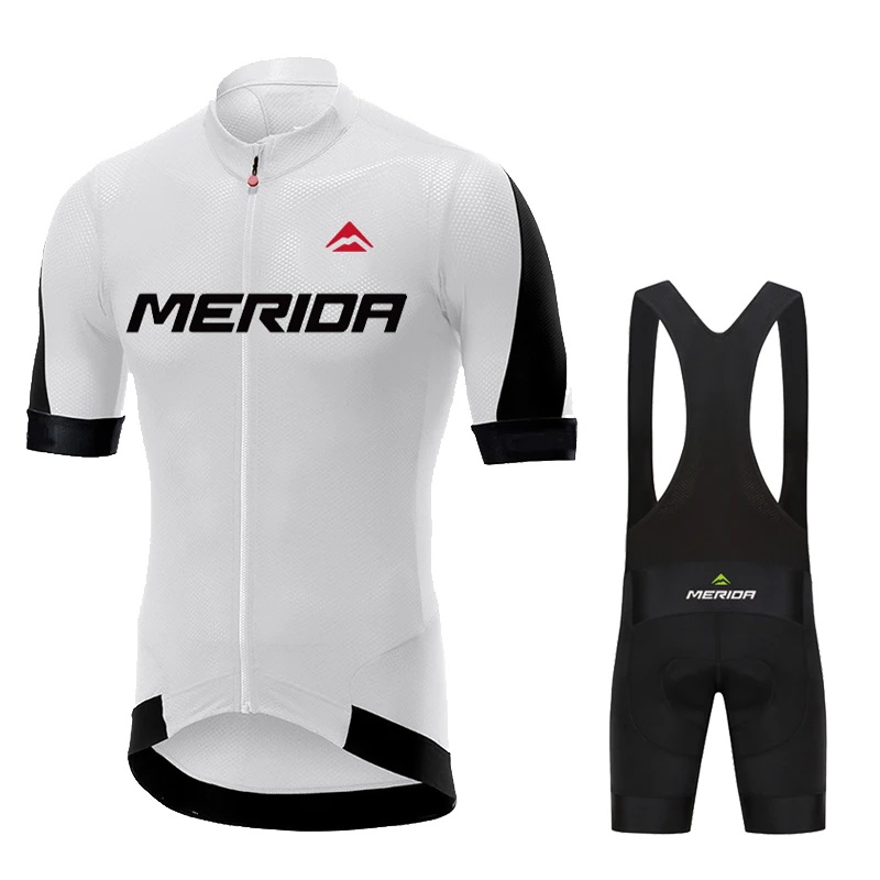 

2024 MERIDA Man Cycling Clothes Summer Cycling Kits Merida Team Mountain Bike Short Sleeves Breathable Racing Cycling Jersey Set