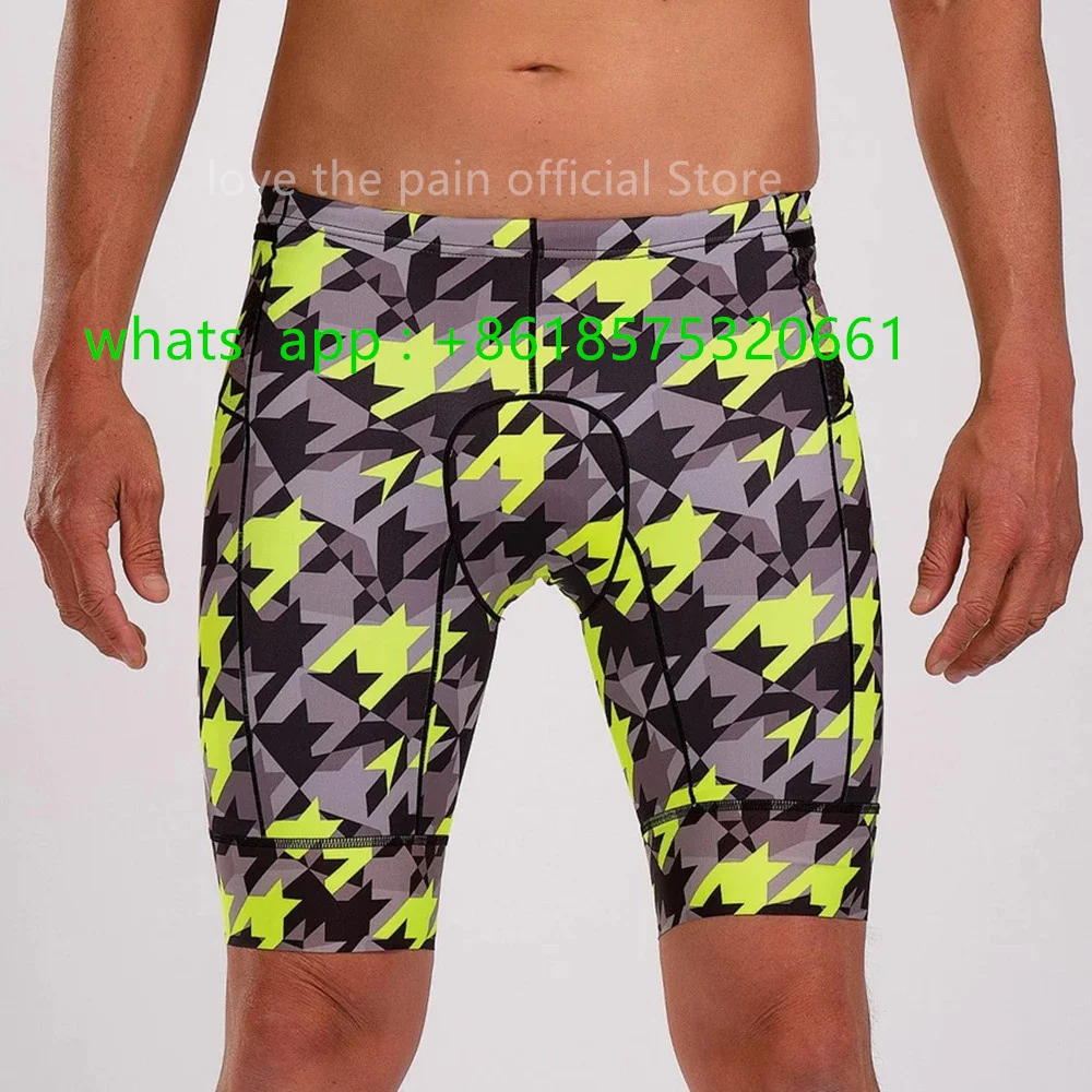 Zootekoi Men Cycling Shorts Triathlon Strapless Shorts Ropa Ciclismo Lycra Bicycle Swimming Running MTB