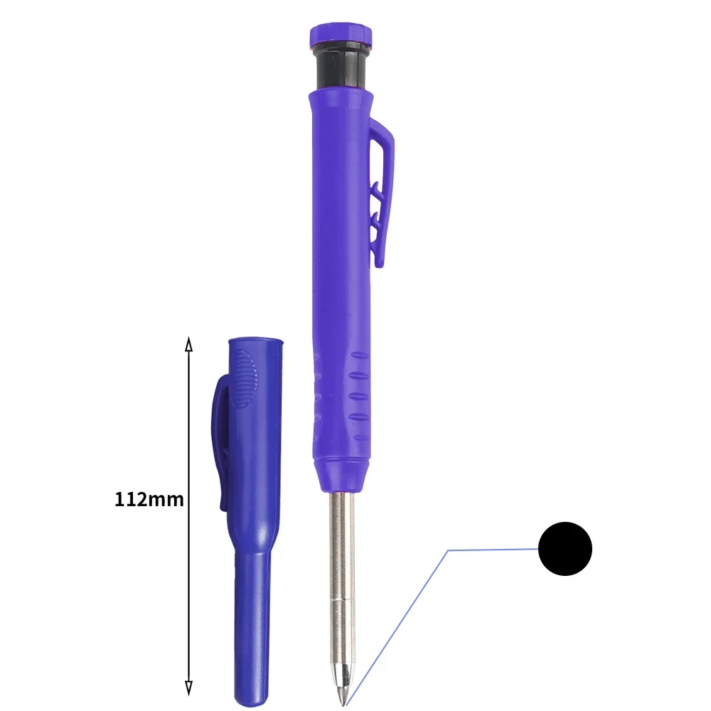 Solid Carpenter Mechanical Pencil with Built-in Sharpener for Woodworking and Construction