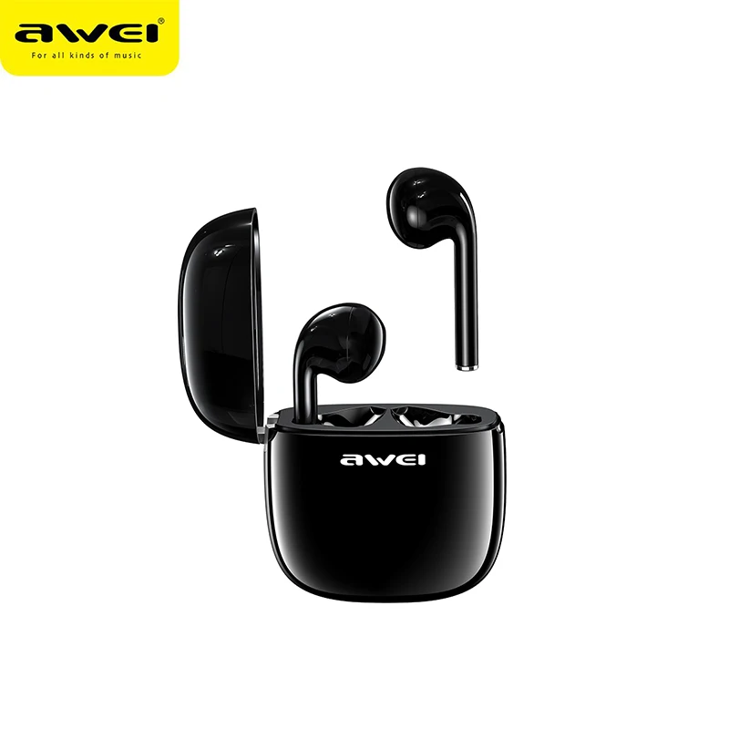 Awei T28 Bluetooth 5.1 Fones de Ouvido Fones de Ouvido sem Fio Fones de Ouvido com Microfone Esportes Headconjunto para Iphone Hauwei Xiaomi - Image 2