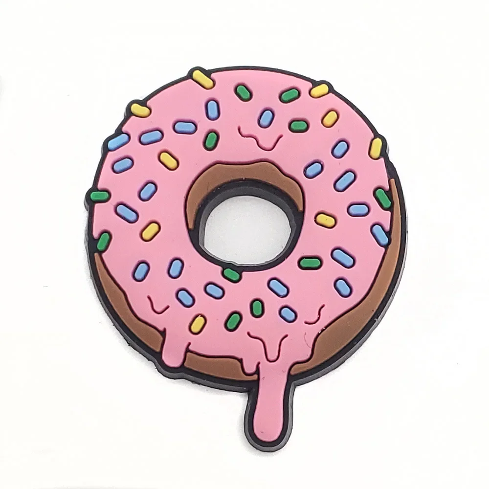 2 Stück PVC-Schuhanhänger, Lutscher, Donuts, Eis, Zubehör für Clogs, Schuhdekorationen, Mann, Kinder, Geschenke – Detail 7