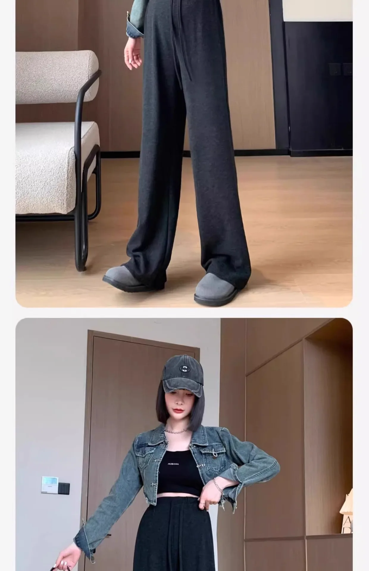 Umstandshosen Frühlings- und Herbstmodelle Hosen mit weitem Bein ohne Babykleidung Umstands-Freizeithosen Große Klebreishosen – Detail 30