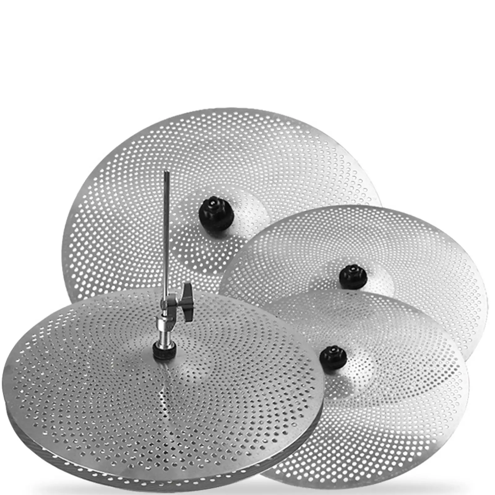 4 Pieces Drum Cymbals Mute Cymbals Alloy Replacement Percussion Accessories Music Room Sturdy Stage Drummer Practice