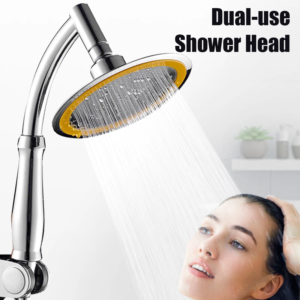 

Adjustable Large Round Big Rainfall Sprayer 360 Degree 6 Inch Adjustable High Pressure Dual Use Hand Held/Top Shower Head
