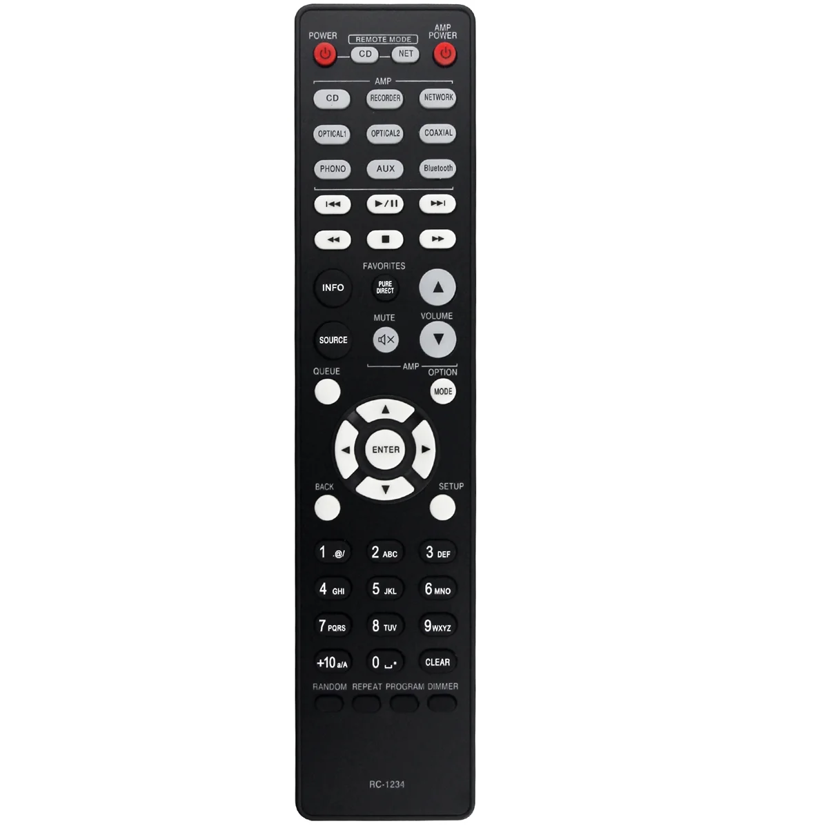 

RC-1234 сменный пульт дистанционного управления для Denon Compact Disc Player, встроенный усилитель DCD600NE PMA600NE