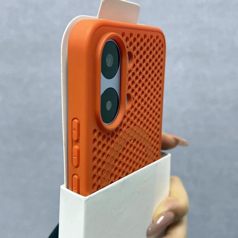 Enhanced Cooling Heat Dissipation Mesh Magnetic Case with Breathable Hard Cover