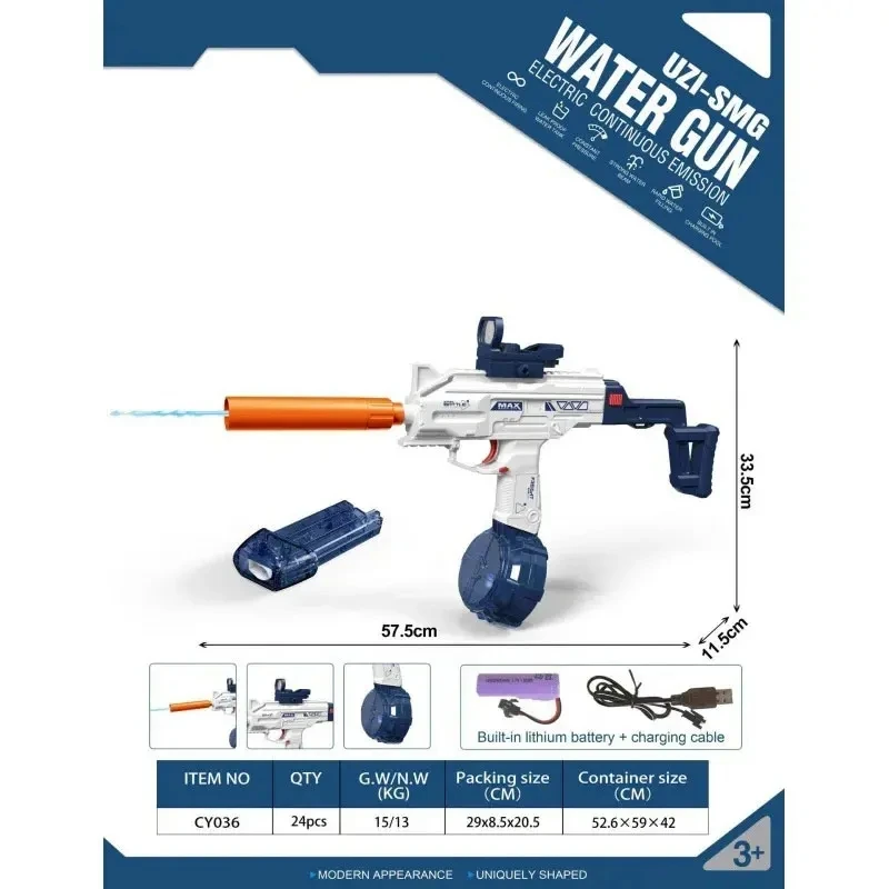 Electric Automatic Water Gun M416 High Pressure Beach Toy For Kids_voghion.com