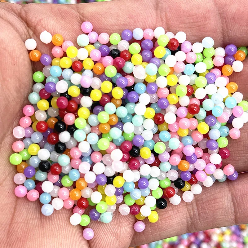 3/4/5/6/8mm 라운드 멀티 컬러 아니 구멍 아크릴 비즈 DIY 스크랩북 장식 공예에 대 한 느슨한 구슬 만들기