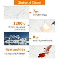 3 Colors Upscale Tall Bar Table, Square Marble Top, Kitchen Counter Restaurant Pub Club, Cocktail Table 5