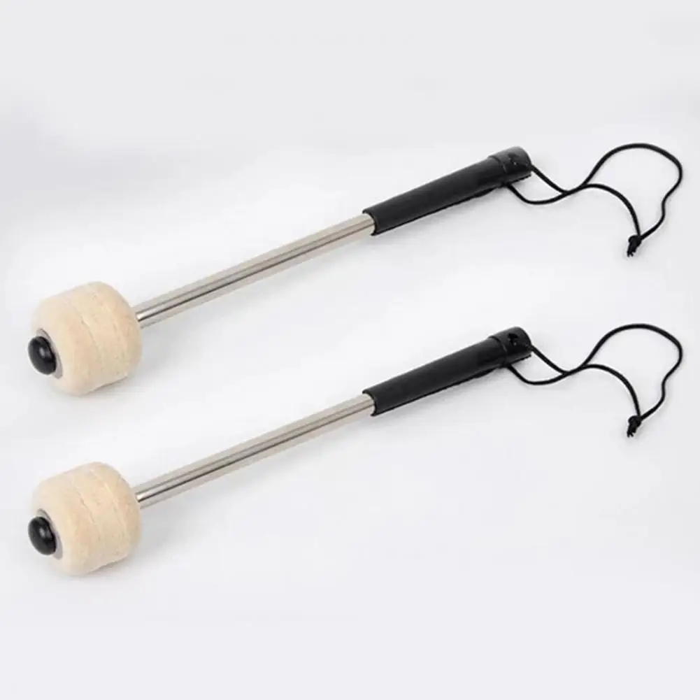 Instrument Stick Flexible Drum Hammer High Quality White Classic Metal Drumsticks for Drummer Beginner Drum Stick With Rope