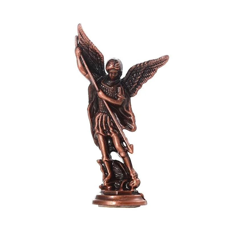 Christian Saint Michael Archangel Figurine: Guardian Statue Zinc Alloy Craft