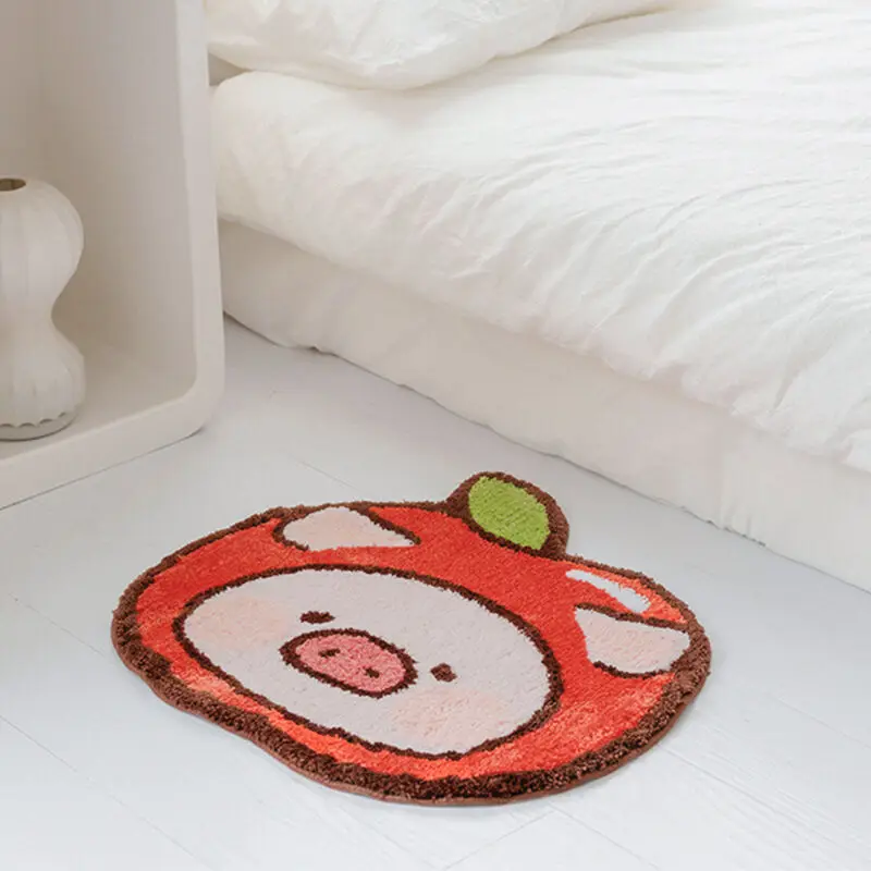 

LULU Pig Soft Mat Bathroom Absorbent Carpet Bathroom Door Mat Carpet Household Floor Mat Rug