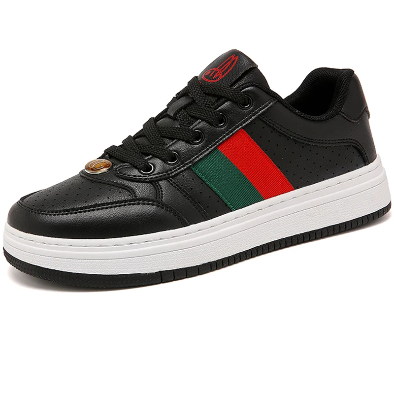 

Brand Men Skateboarding Shoes Thick Sole Flat Sneakers Leather Male Sport Shoe Zapatillas Hombre Boots Size 46 Mens Luxury Shoes
