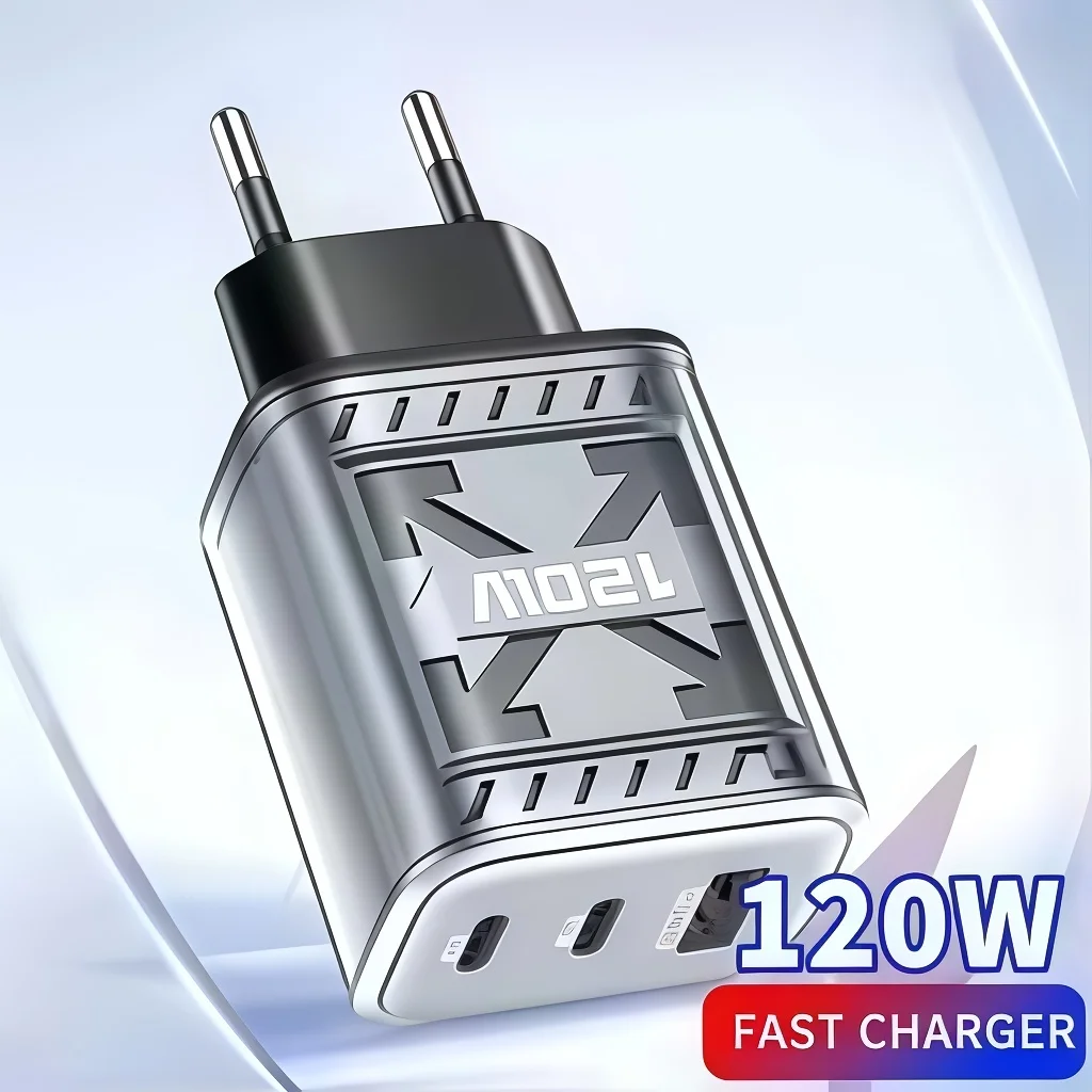 120WQC3.0FastChargerPDUSBMultiPortsChargerAdapterMobilePhoneChargingStationForOneplusiPhoneXiaomiTypeCUSB-C