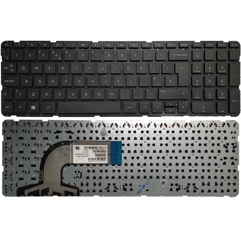 Nuova Tastiera Per Laptop Uk Per Hp Pavilion Tpn-F113 15-D 15-D069Wm 749658-031 Senza Cornice