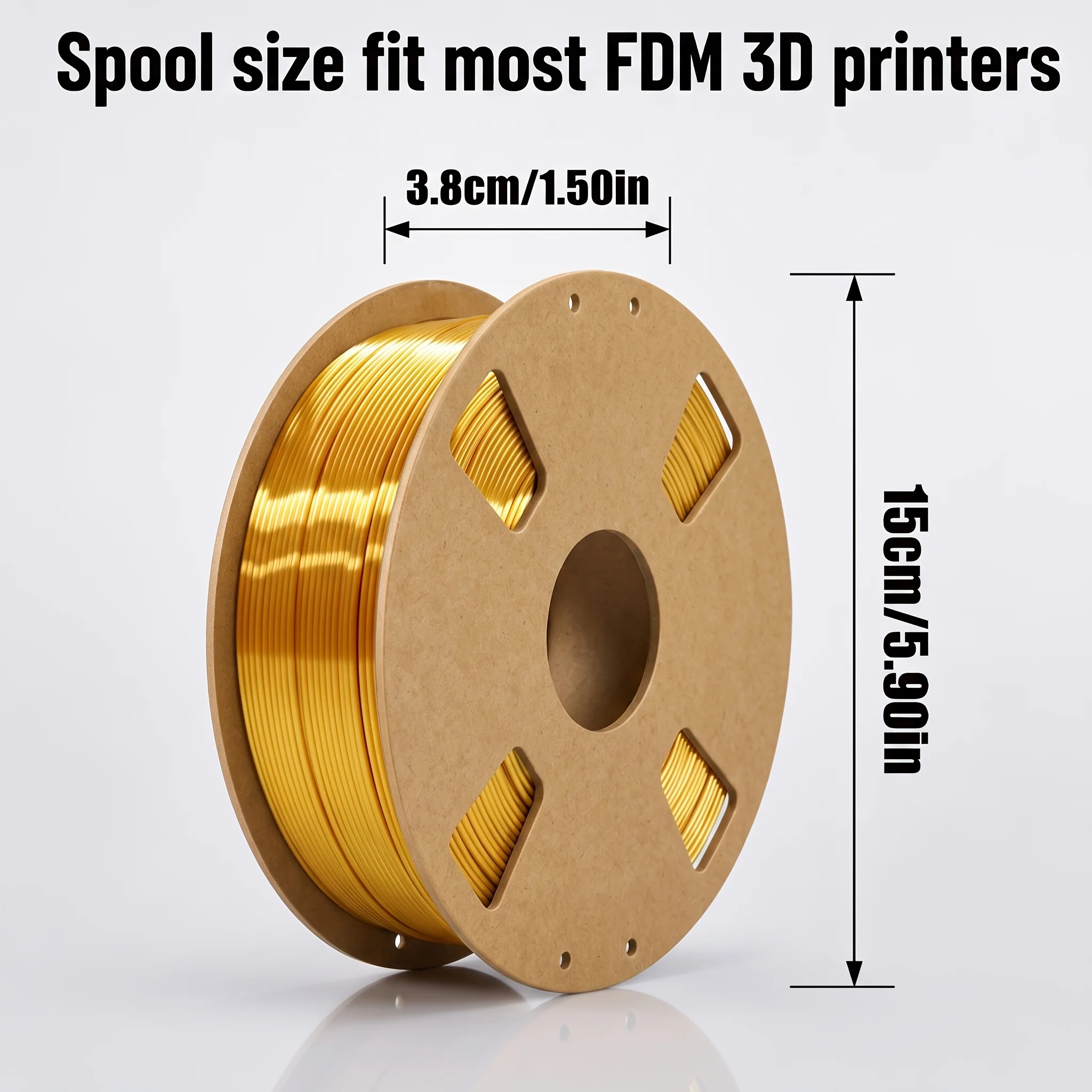 1.75mm 실크 PLA 3D 프린터 필라멘트 번들, 실크 브론즈/골드/실버/실크 구리, 200/250/500/1000g